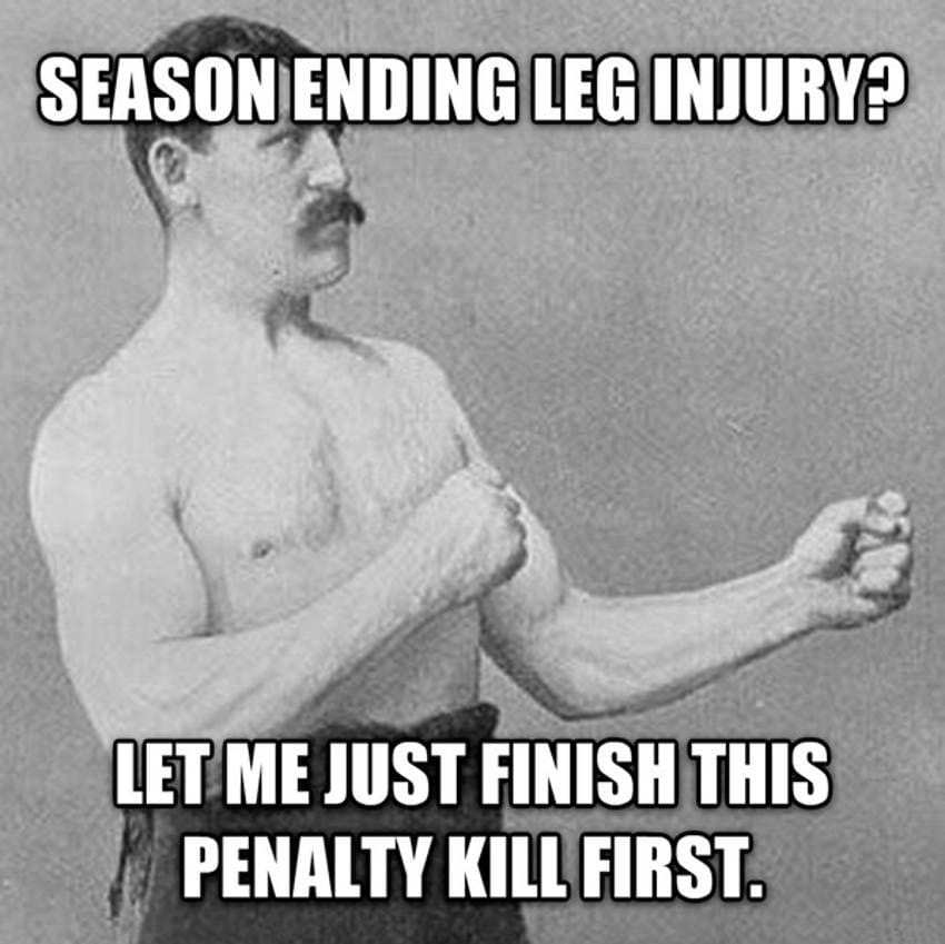 Gregory Campbell Kills Penalty Despite Breaking Leg