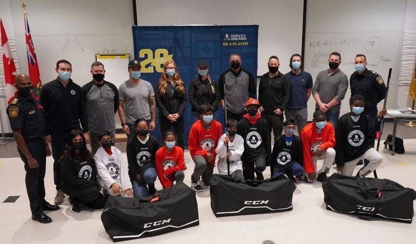 NHLPA Goals & Dreams and William Nylander team up with Peel Police youth hockey program