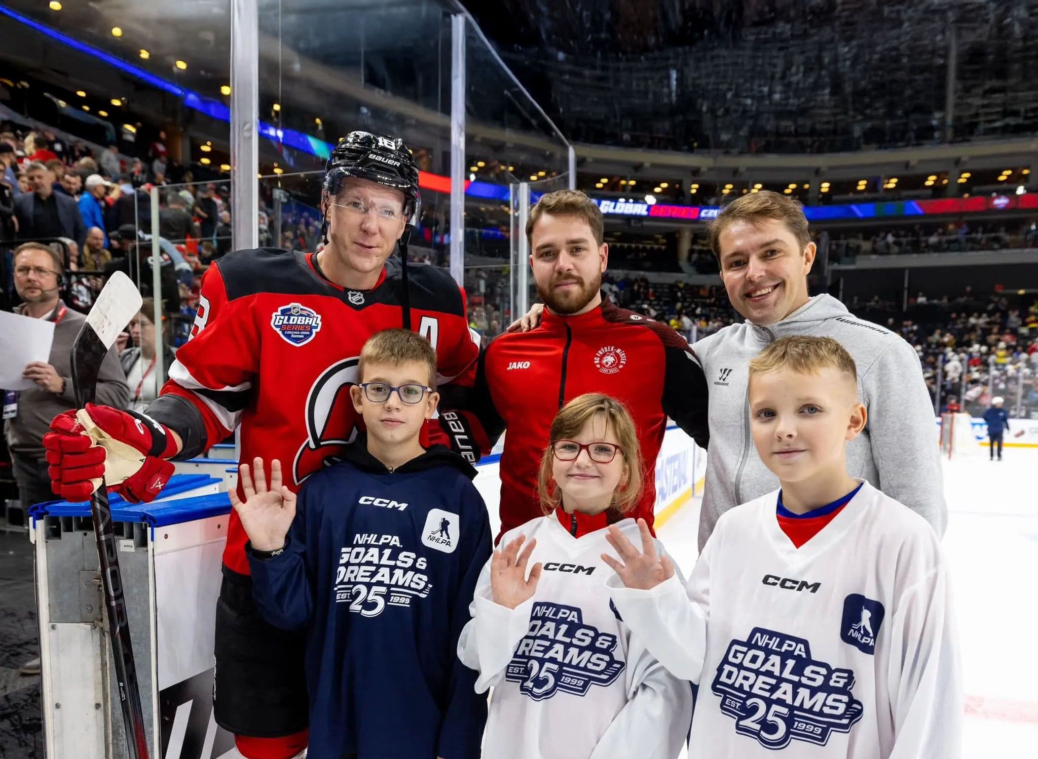 Ondřej Palát and NHLPA Goals & Dreams recipients